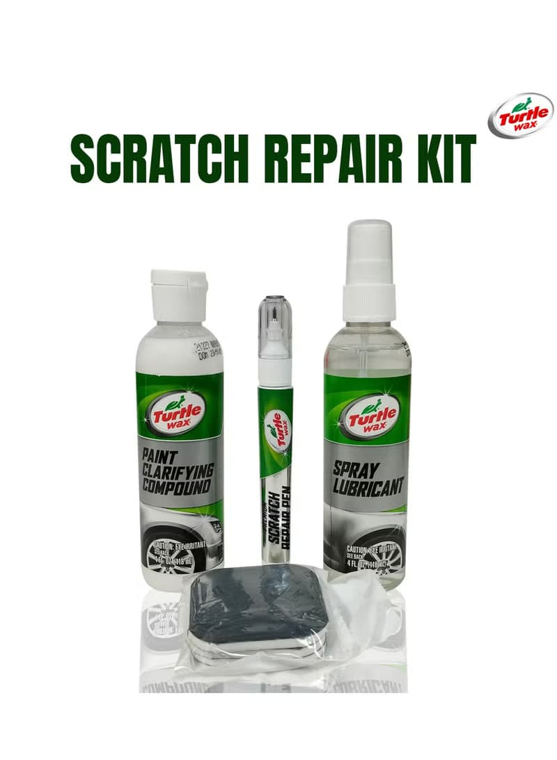 Turtle Wax Premium Scratch Repair Kit – Complete Car Paint Scratch Repair System with Repair Pen, Clarifying Compound, Lubricant & Polishing Pads