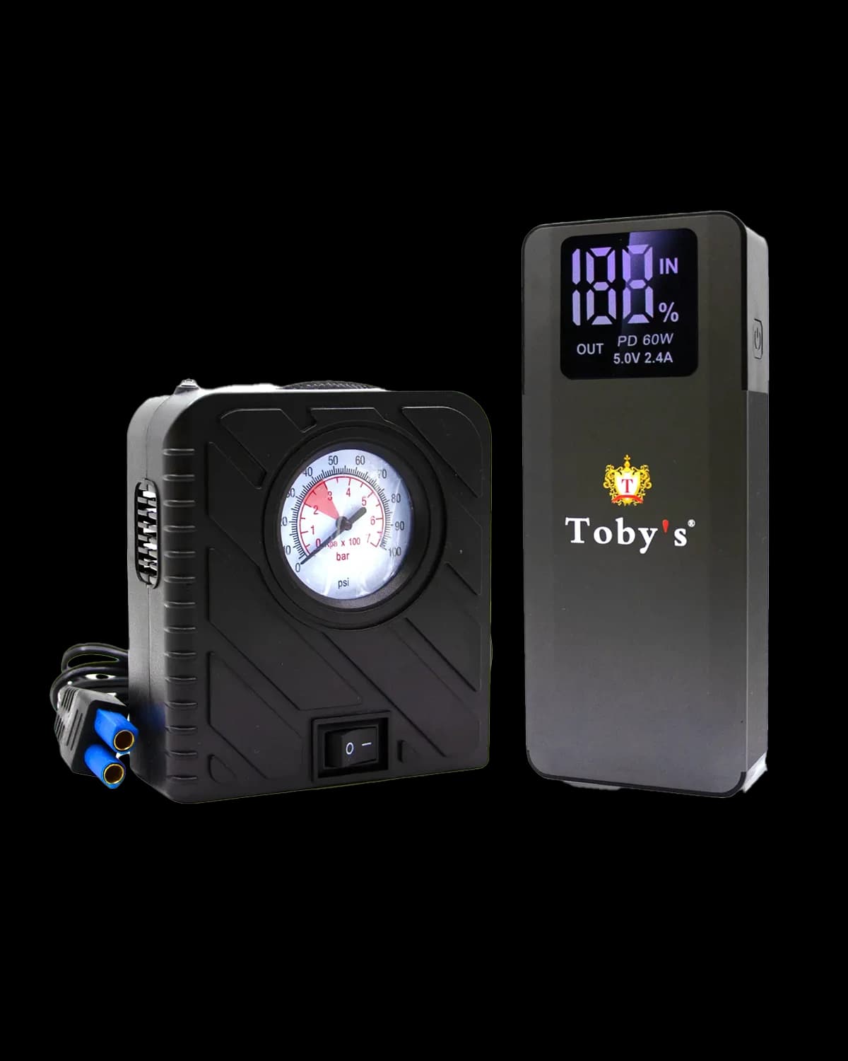 قافز تشغيل للسيارات توبي X20 (T66 Pro) مع ضاغط هواء بسعة 16000mAh و 59.2WH مع بنك طاقة للأجهزة الإلكترونية