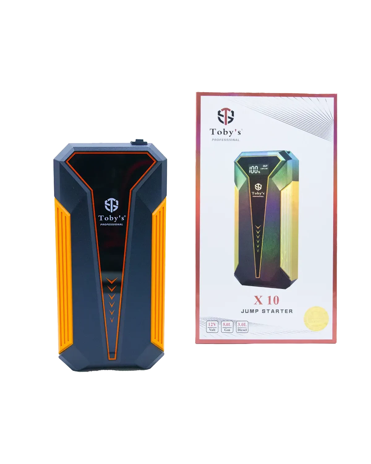 قافز تشغيل متعدد الوظائف للسيارات توبي X10 بسعة 10000mAh (37Wh) وشاحن طوارئ 12VNo Data