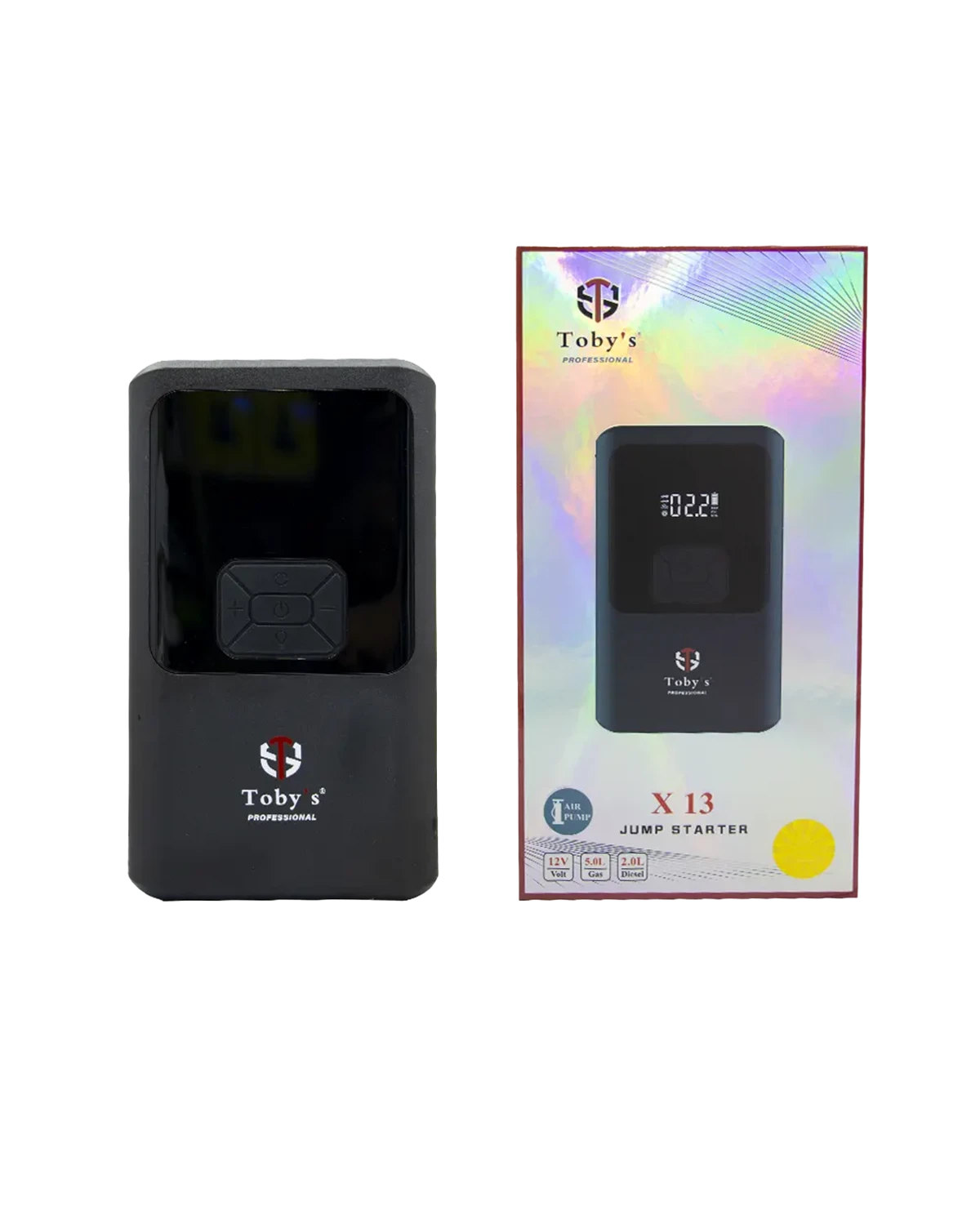قافز تشغيل قوي للسيارات توبي X13 بسعة 10000mAh و 37WH مع بنك طاقة ومضخة نفخ الهواء