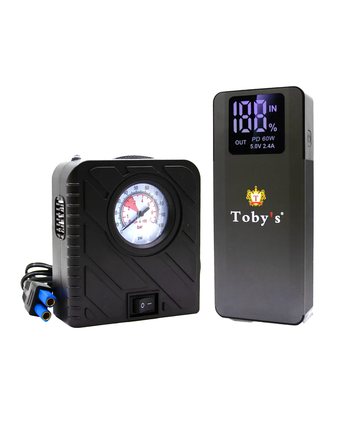 قافز تشغيل للسيارات توبي X20 (T66 Pro) مع ضاغط هواء بسعة 16000mAh و 59.2WH مع بنك طاقة للأجهزة الإلكترونية