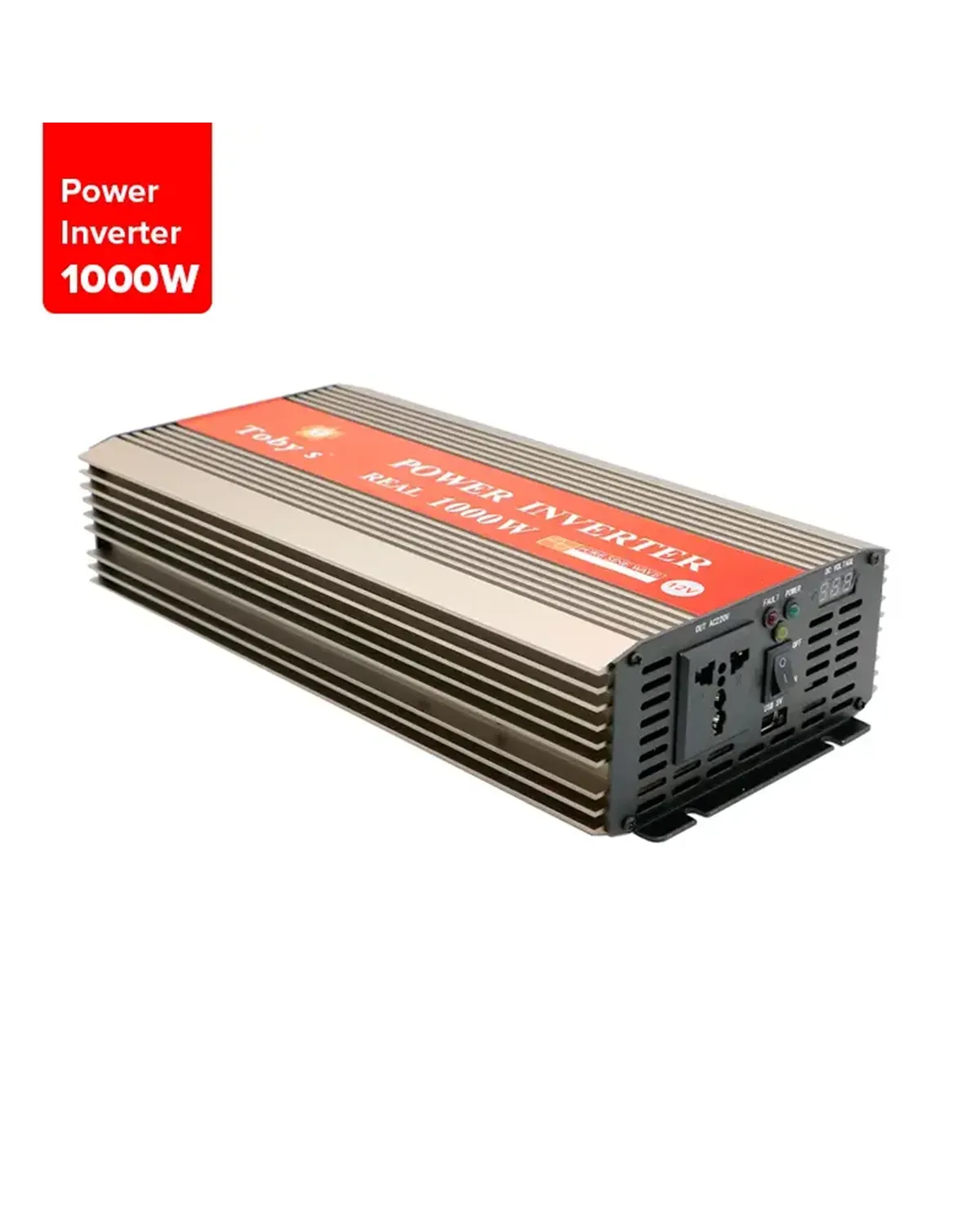 محول طاقة للسيارة بقوة 1000 واط، محول طاقة تيار متردد من 12 فولت إلى 220 فولت، شاشة LED، عاكس موجة جيبية معدلة لأجهزة الكمبيوتر المحمول والكمبيوتر اللوحي والأنظمة الشمسية والتخييم-Inverter 1000