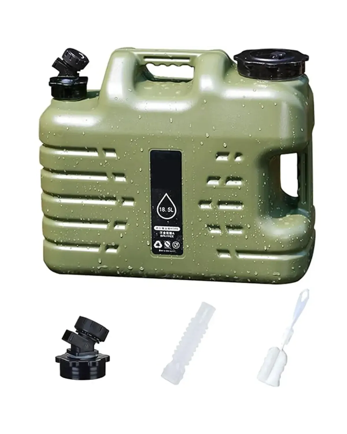حاوية مياه التخييم من توبي مع صنبور، إبريق ماء سعة 4.9 جالون، حاويات تخزين مياه كبيرة، خزان مياه خالٍ من البيسفينول أ، علبة طوارئ محمولة لقيادة السيارة والتخييم والمشي لمسافات طويلة-18.5L Jerry Can