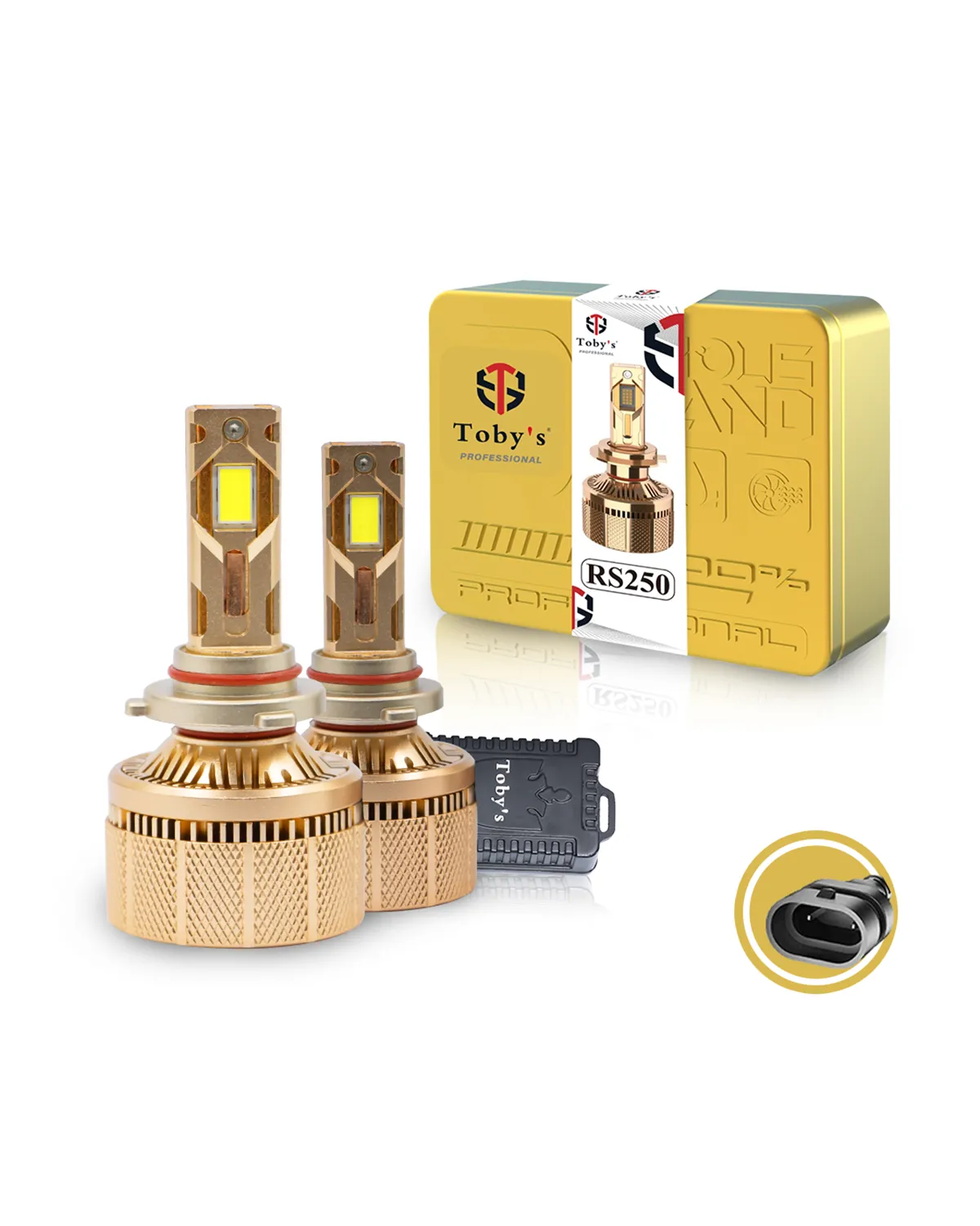 Toby's RS250 2 Pieces Car LED Headlight Original 250W/piece Power 25000/piece Lumens With Color Temperature 6500K - RS250 L