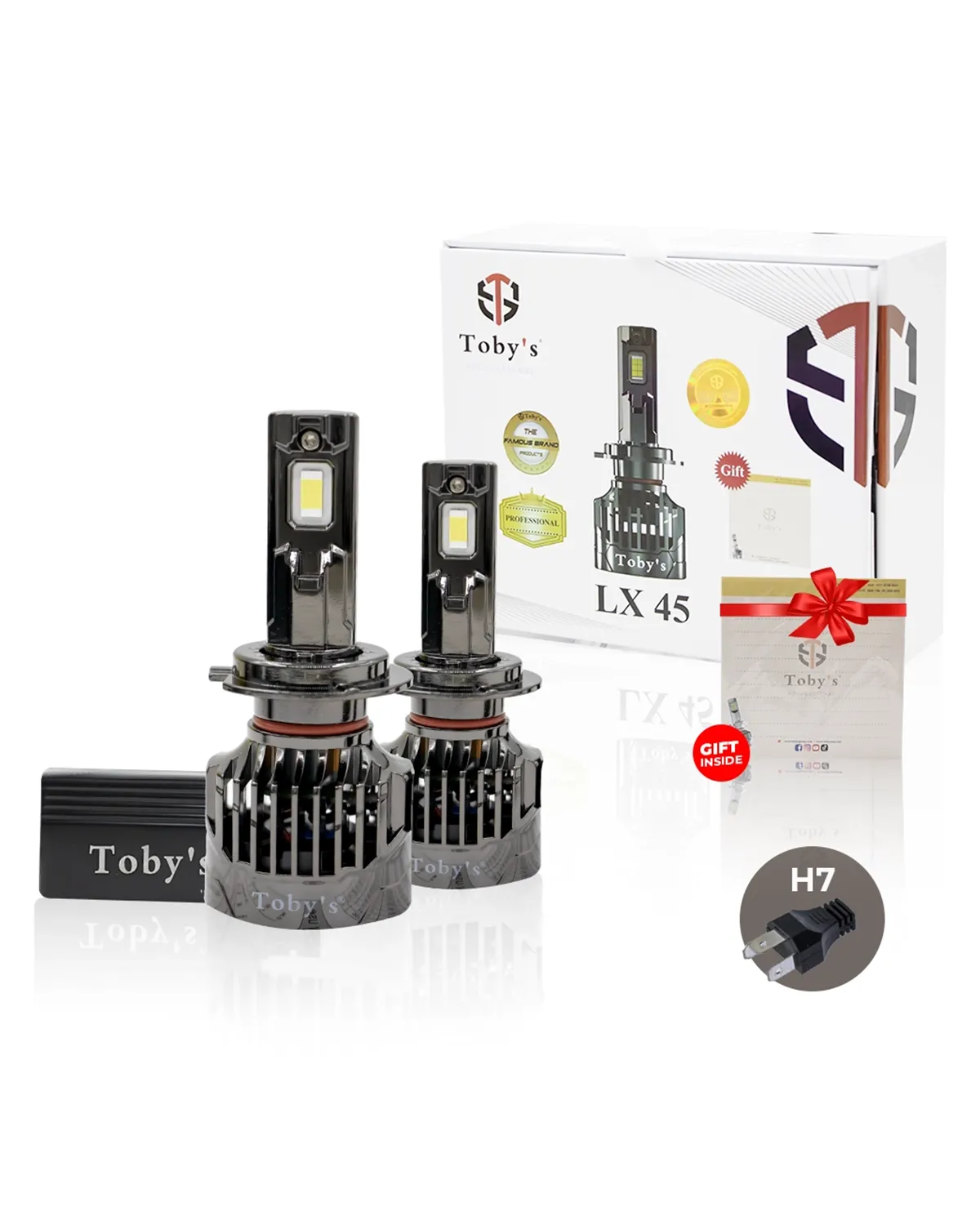 Tobys LX 45 2 Pieces Car LED Headlight Original 45W/piece Power 4500/piece Lumens With Color Temperature 6500K - LX45 L