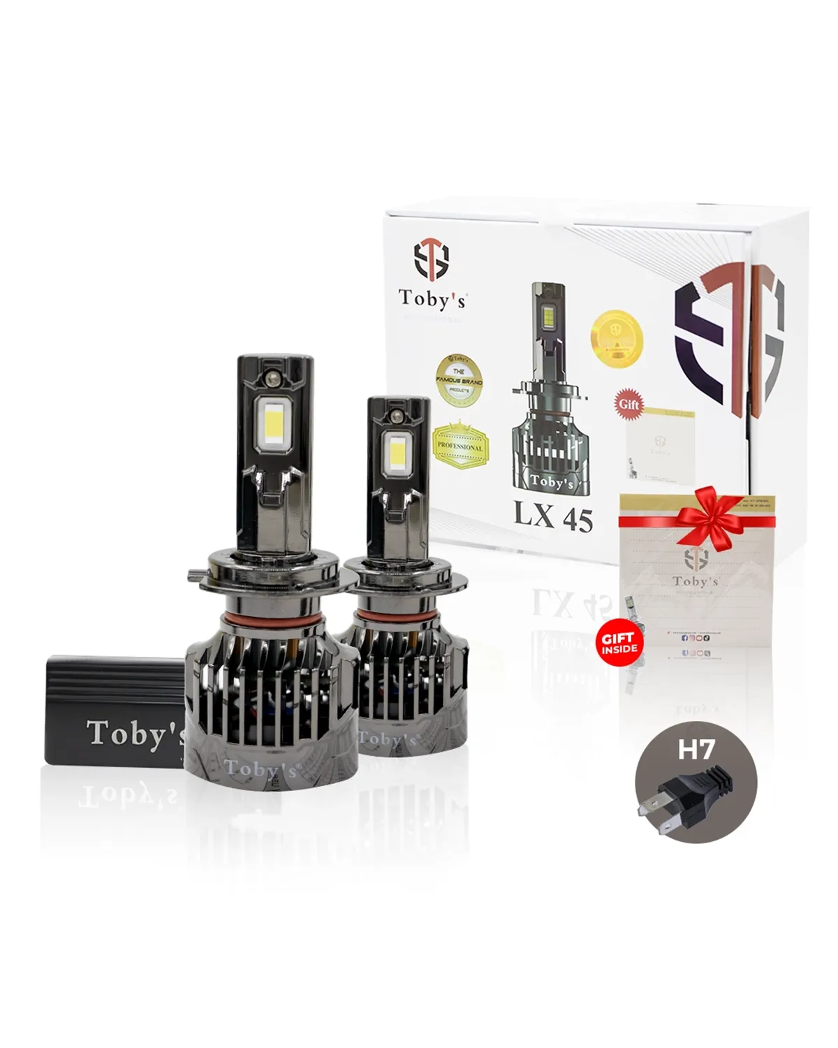Tobys LX 45 2 Pieces Car LED Headlight Original 45W/piece Power 4500/piece Lumens With Color Temperature 6500K - LX45 HL