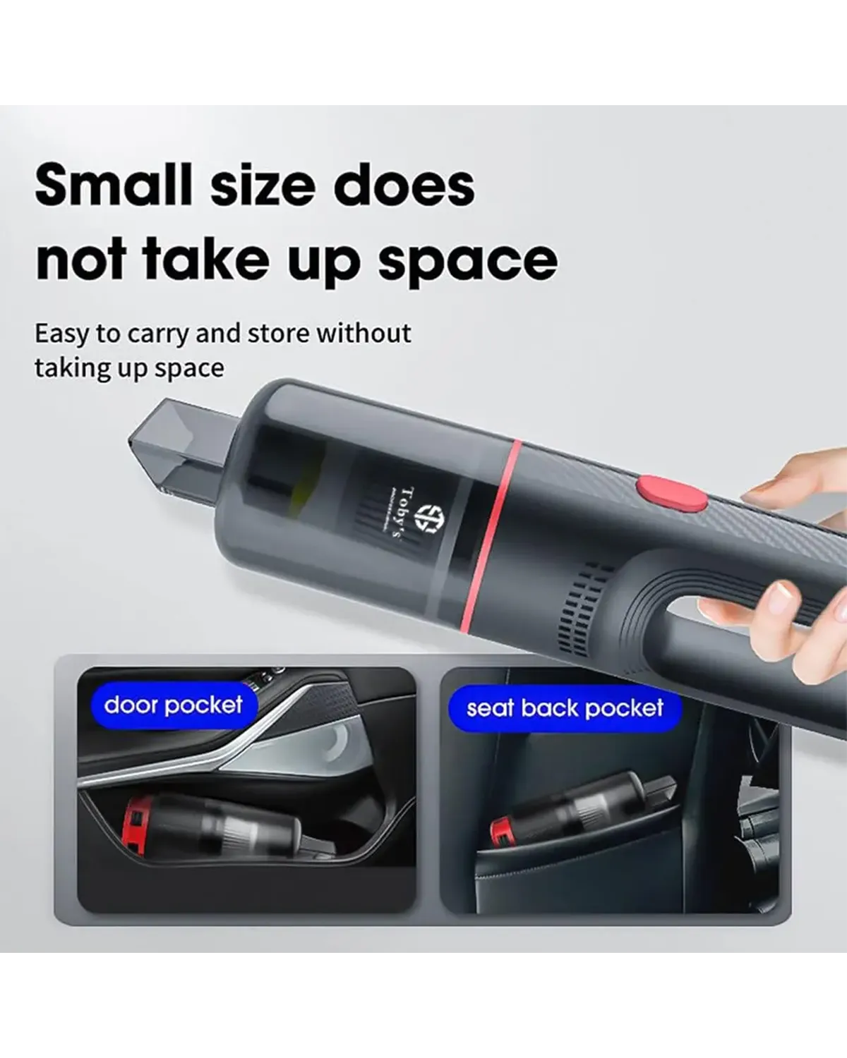 Tobys VC-02 3500PA Handheld Car Vacuum Cleaner Mini Portable Car Auto Home Duster Remover - VC 02 Image - Image 4