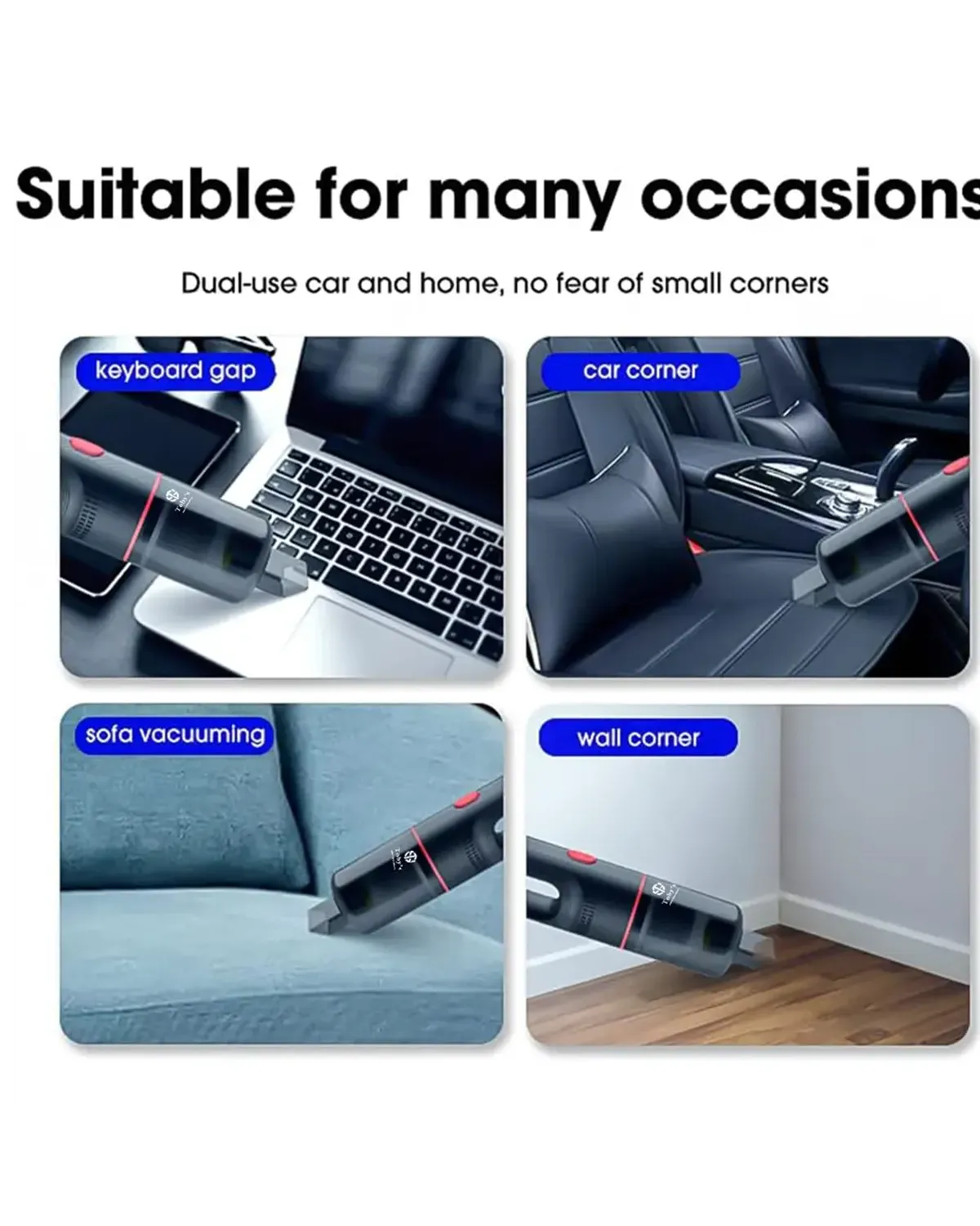 Tobys VC-02 3500PA Handheld Car Vacuum Cleaner Mini Portable Car Auto Home Duster Remover - VC 02 Image - Image 7