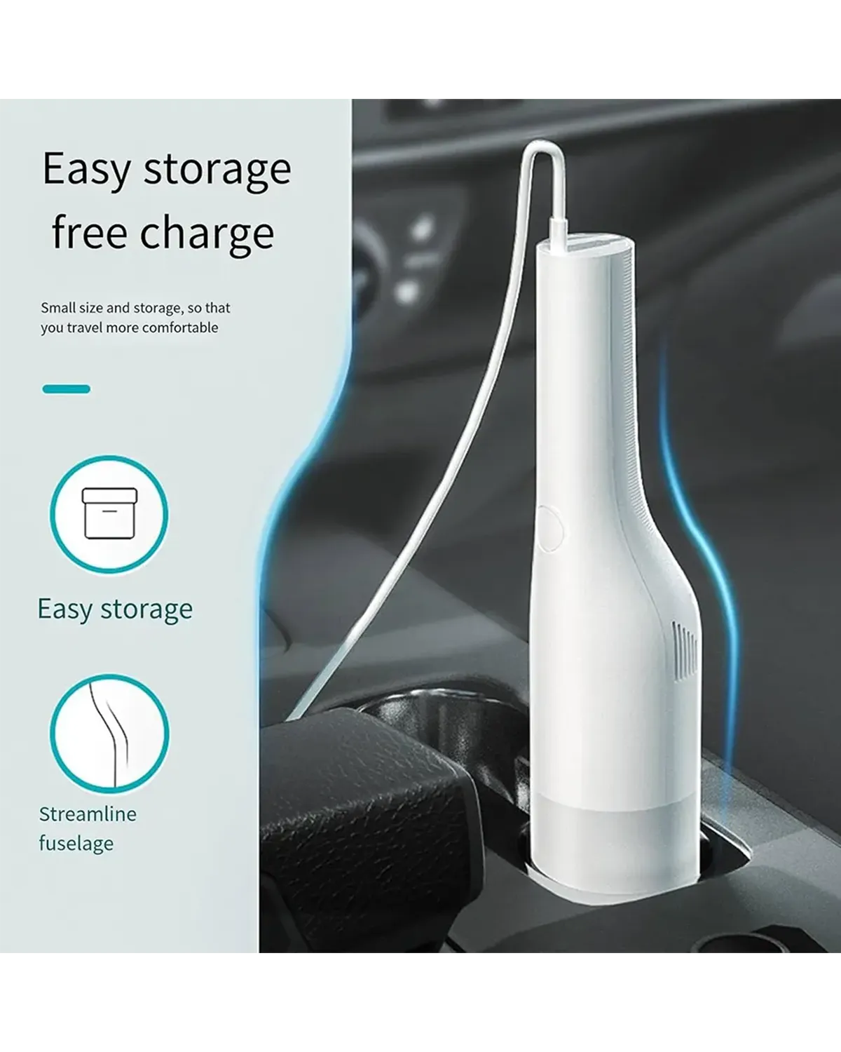 Tobys Wireless VC-03 Large Suction Portable Home Car Dual-Purpose Handheld High Power Desktop Cleaning Vacuum Cleaner - VC 03 Image - Image 3