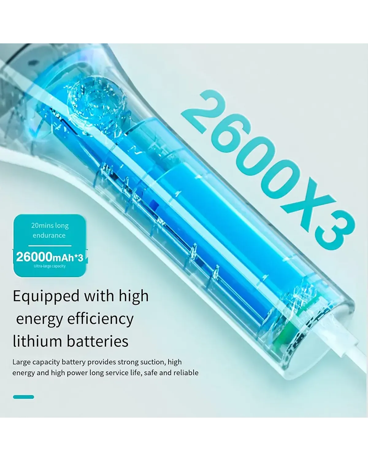 Tobys Wireless VC-03 Large Suction Portable Home Car Dual-Purpose Handheld High Power Desktop Cleaning Vacuum Cleaner - VC 03 Image - Image 4