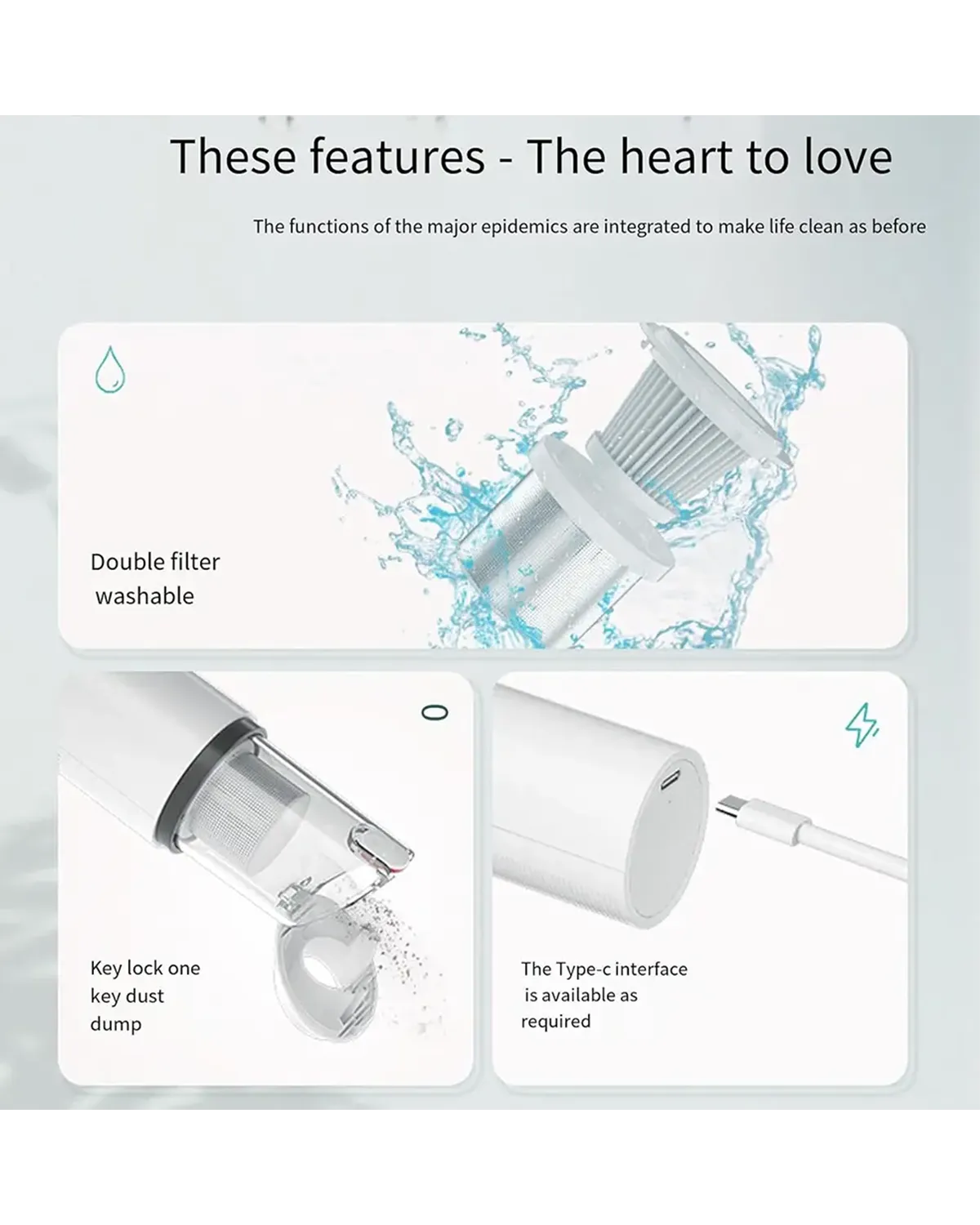 Tobys Wireless VC-03 Large Suction Portable Home Car Dual-Purpose Handheld High Power Desktop Cleaning Vacuum Cleaner - VC 03 Image - Image 6