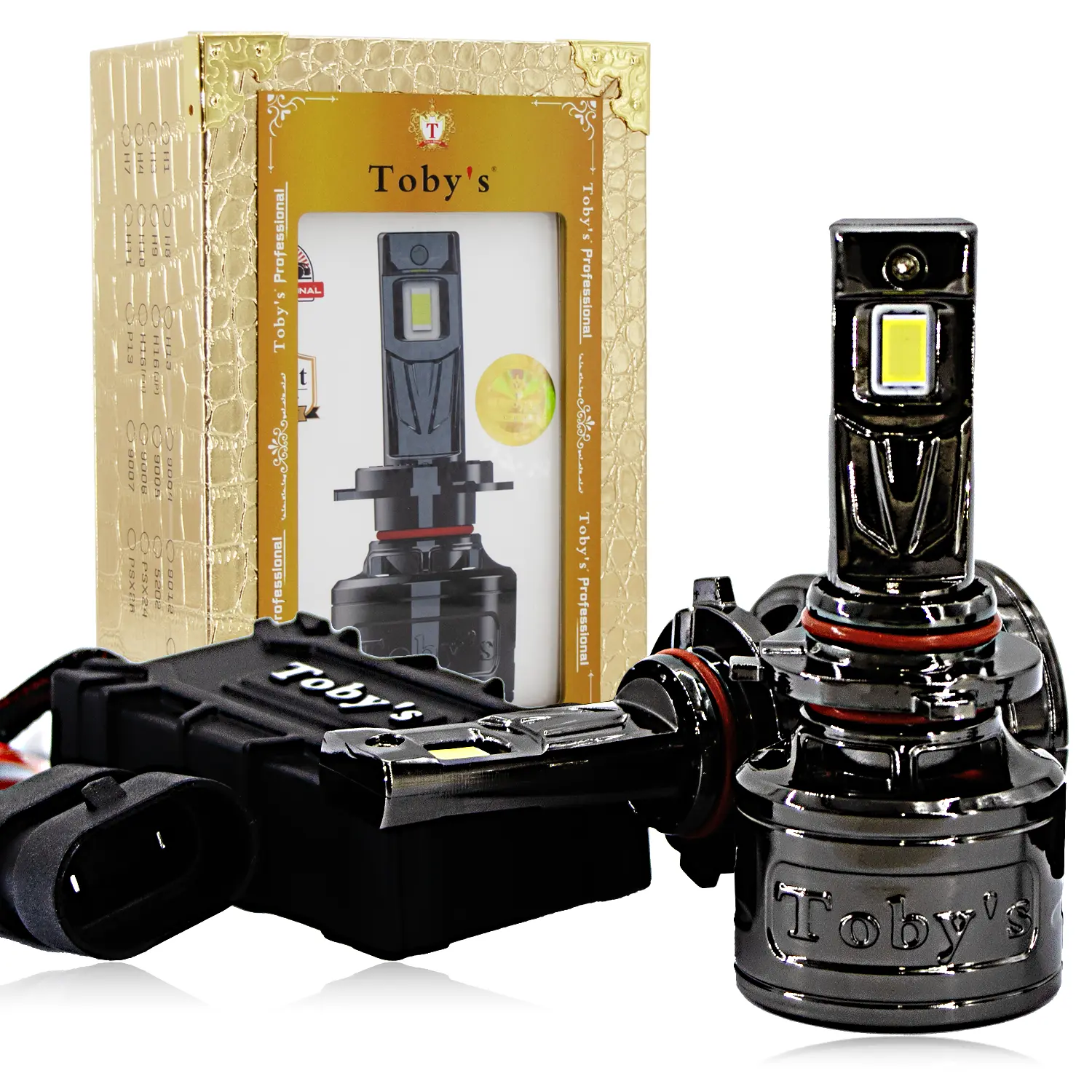 مصباح أمامي LED للسيارة من Tobys TF120، قطعتان، أصلي، 120 واط/القطعة، قوة 12000 لومن/القطعة، بدرجة حرارة لون 6500 كلفن - TF120 120W L
